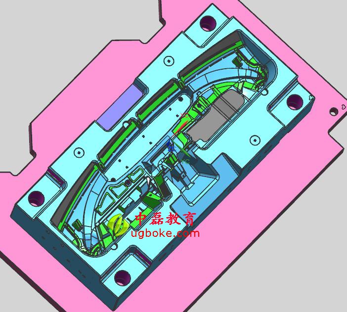 注塑模具圖紙下載，忱位分型，小產品多腔模模具結構-5.jpg