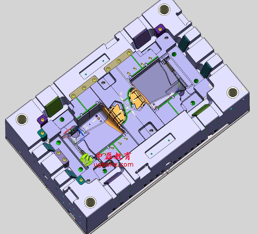 注塑模具圖紙下載，忱位分型，小產品多腔模模具結構-5.jpg