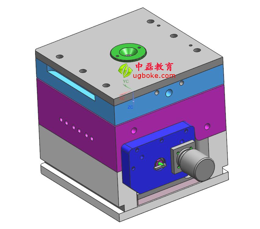 注塑模具圖紙下載，忱位分型，小產(chǎn)品多腔模模具結(jié)構(gòu)-1.jpg