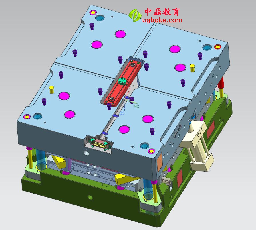 注塑模具圖紙下載，忱位分型，小產品多腔模模具結構-2.jpg