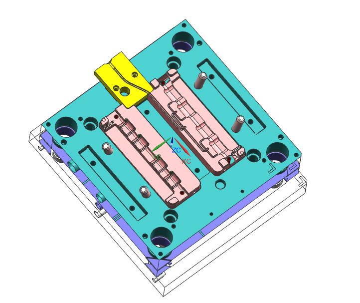 注塑模具圖紙下載，忱位分型，小產品多腔模模具結構-4.jpg