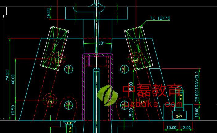 定模彈塊模具結構中磊教育