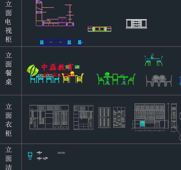 玄關衣帽柜CAD施工圖紙下載.jpg