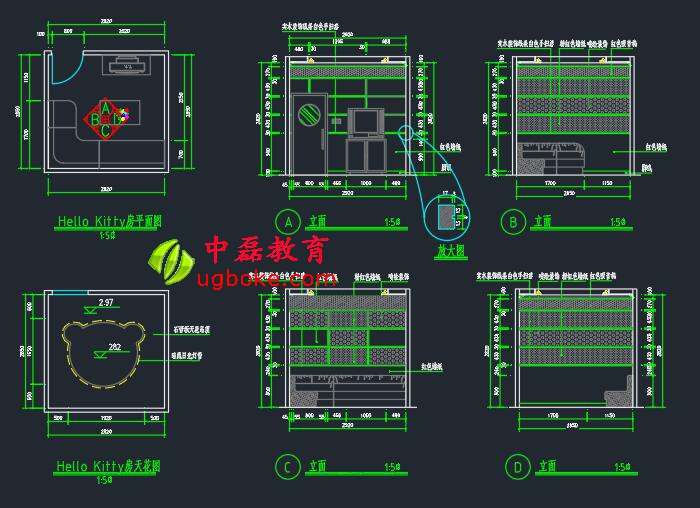 玄關衣帽柜CAD施工圖紙下載.jpg