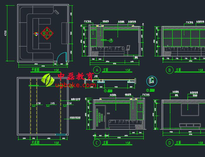 玄關衣帽柜CAD施工圖紙下載2.jpg