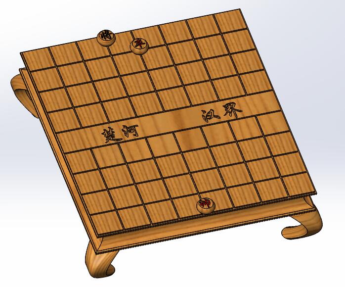 象棋棋盤3D模型下載，絕殺棋局