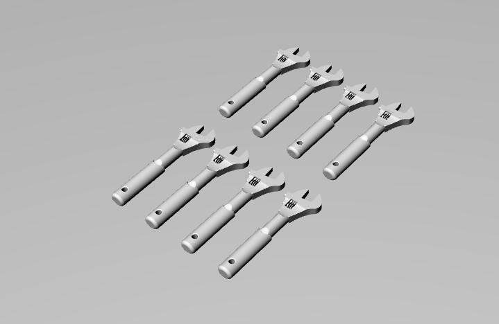 活動板手3D模型圖紙下載