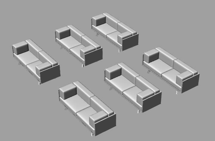 兩座沙發建模模型下載