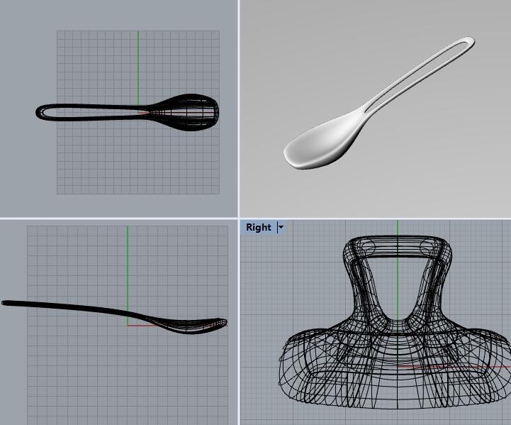 勺子曲面建模模型圖紙下載