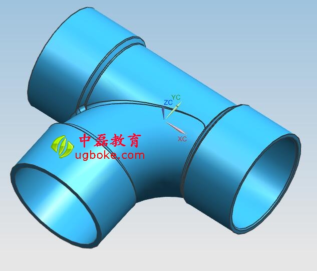 三通彎管旋轉抽芯特殊UG模具設計圖檔下載中磊教育