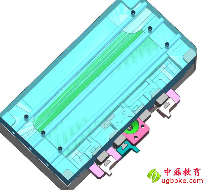 注塑模具圖紙下載，忱位分型，小產品多腔模模具結構-5.jpg