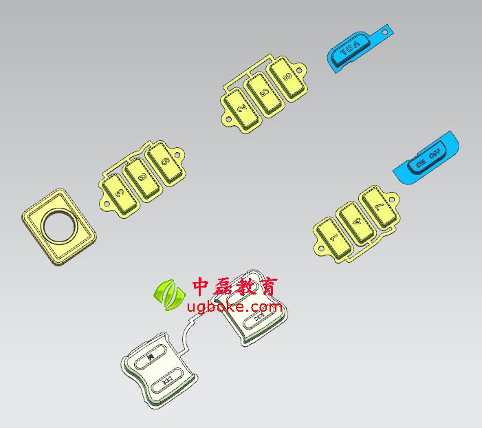 注塑模具圖紙下載，忱位分型，小產品多腔模模具結構-1.jpg