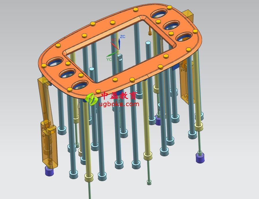 UG8.0機殼模具斜頂全3D手動分模教程中磊教育